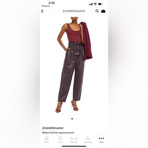 Zimmermann Belted tapered pants
